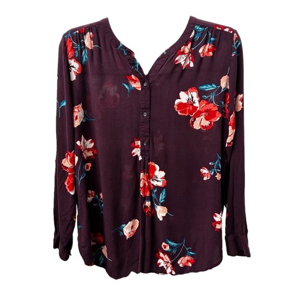 Old Navy Tops - NWOT Old Navy Women's "The Tunic Shirt" Floral Pattern Blouse, Large